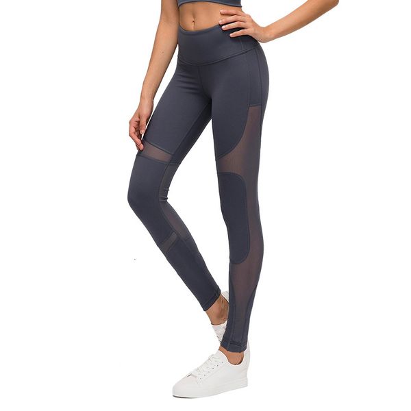 

butter soft mesh patchwork yoga pants high waist hip push up running fitness sports pants slim stretch gym yoga leggings, Black;red