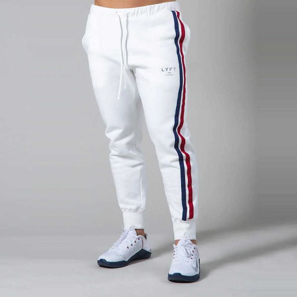 

2021 muscle fitness brothers sports lyft men's pants fitness training basketball small foot sports pants fashion designer, Black