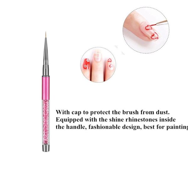 

1pcs nail art brushes rhinestone super long handle nail art line drawing 3d painting pen acrylic nail art tools diy swy bbyvgx lipper