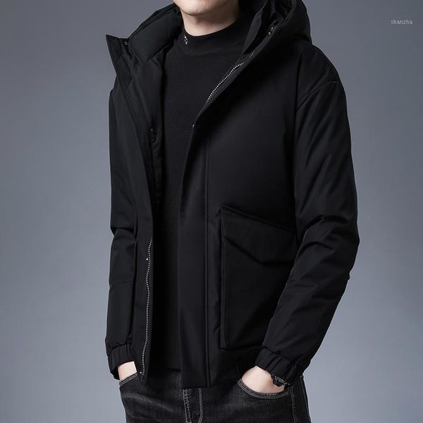 

grade 2020 winter new brand fashion waterproof heavy parka with hooded down jacket hiking men windbreaker coats men clothing1, Black