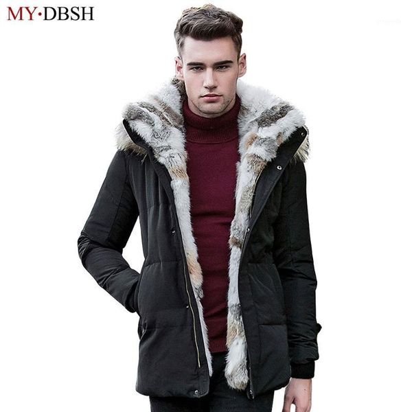 

2020 new brand mens casual jackets thick keep warm men down jacket fur collar hooded down parkas winter male coats1, Black
