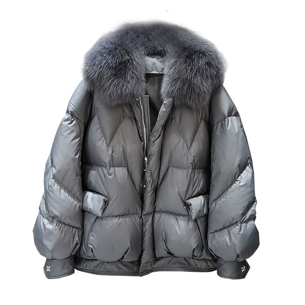 

winter wild dog neck coat large royal fox fur jacket