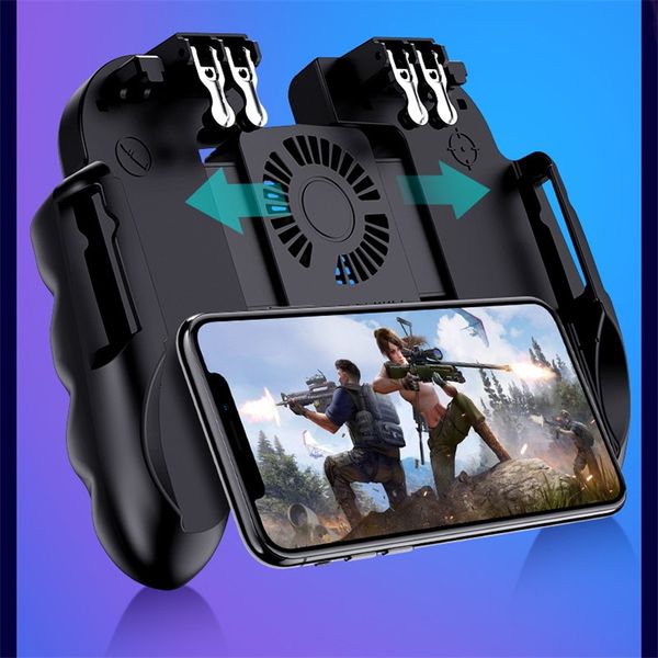 

new memo six fingers cooler handle semiconductor cooling fan holder for mobile phone radiator gamepad controller