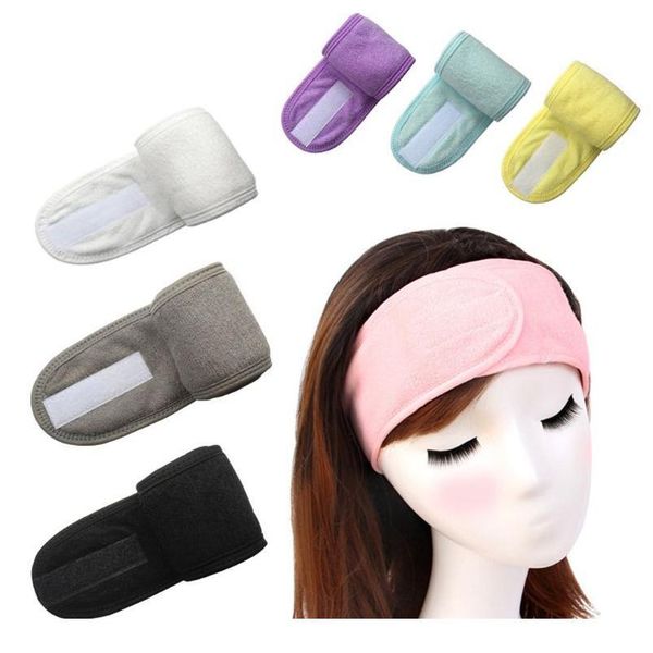 

women spa bath shower face wash elastic head turban ladies cosmetic yoga bandana cloth towel make up tiara h wmtisb, Silver