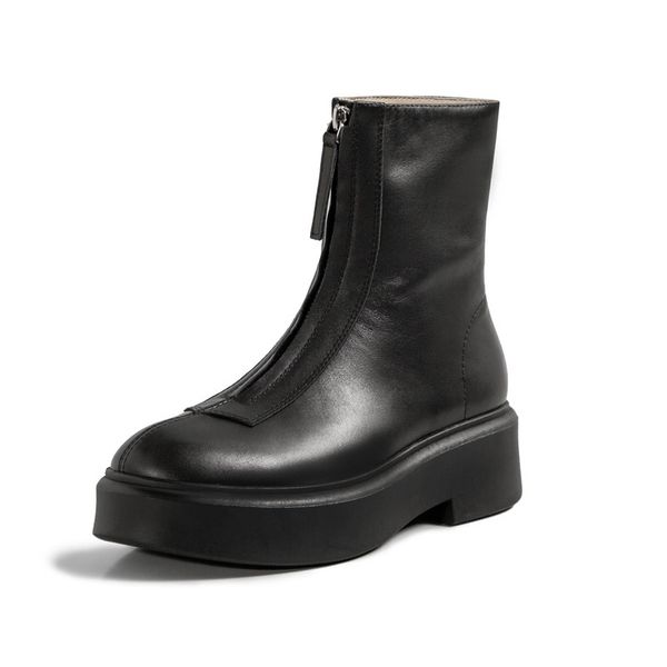 

2021 new fashions most recent women's ankle boots concise toe foot heels thick party woman's basic shoes nssv, Black