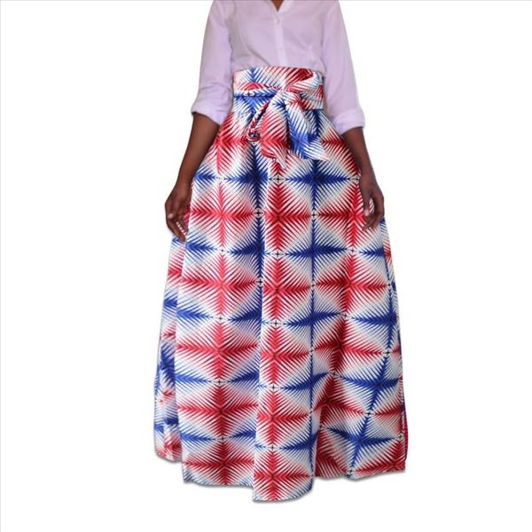 

2021 zip women long african skirt maxi printed traditional africa style lady loose skirt female plus size m 5xl, Black