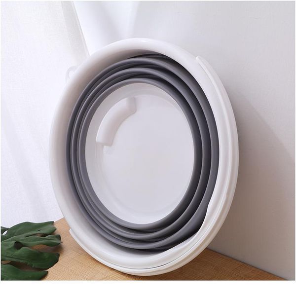 

10l new arrival sile folding bucket large capicity save space washabe fishing camping car bucket kitchen items bald bbyirr