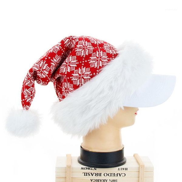 

knitting christmas hat for adults children santa claus christmas ornaments santa hats party cap xmas party props decoration1
