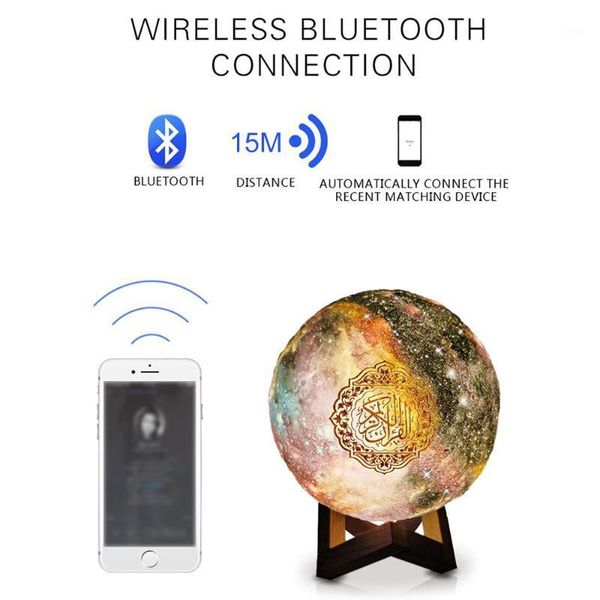 

holy quran led night light wireless holy quran bluetooth speaker colorful moon muslim speaker intelligent control1