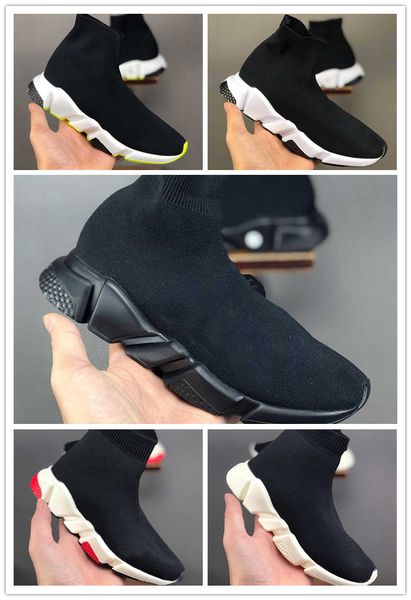 

2020 new fashion kids shoes children / baby running sneakers boots toddler boy and girls wool knitted athletic socks shoes 28-35, Black