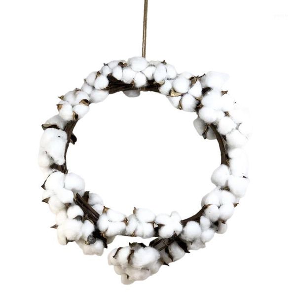 

decorative flowers & wreaths christmas cotton wreath vintage fluffy flower door handmade hanging xmas decor 2021 1