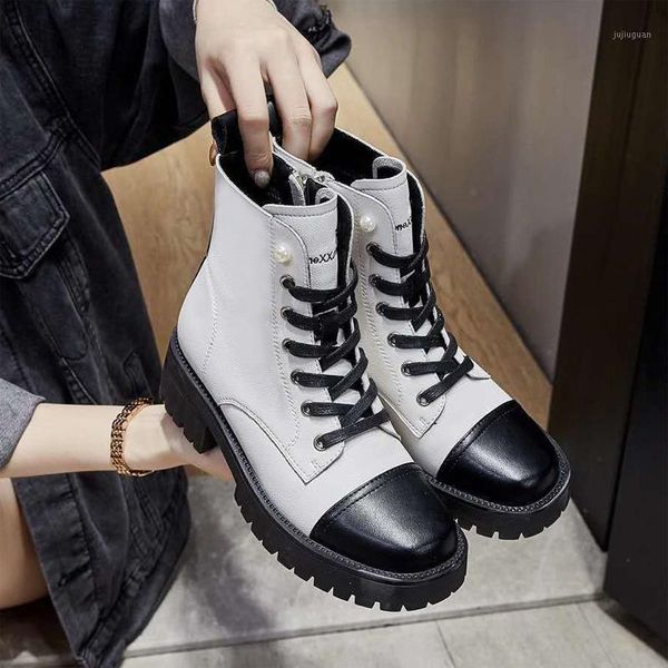 

make firm offers boots female british wind joker handsome black thick bottom female scooter short boots1