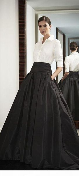 

high waist black long satin skirts wide waistband floor length bust skirts custom made maxi skirt spring summer party dress