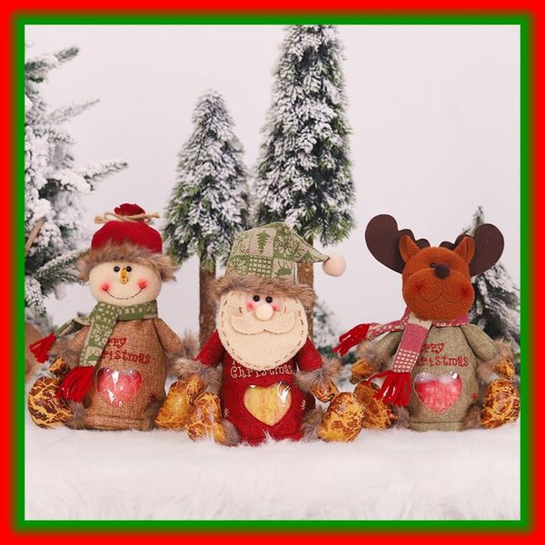 

christmas apple bags candy boxes festival decor 3d doll gift holder for holiday party favors xmas ornament