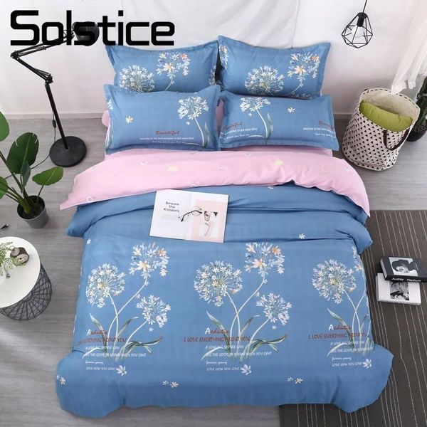 

solstice home textile floral love girls bedding sets kids teen bedlinen pillowcase bed sheet duvet cover double twin king 3/4pcs