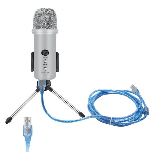

microphones usb pc condenser microphone volume adjustment pitch bend studio cardioid mic kit for recording streaming podcast