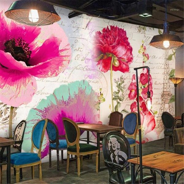 

milofi paris tower flower wall beautiful art nordic simple background wall paper1