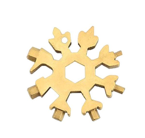 

18 in 1 snowflake outdoor survival tourism multi-function edc mini tool stainless steel camping equipment c wmtqpe yyysports