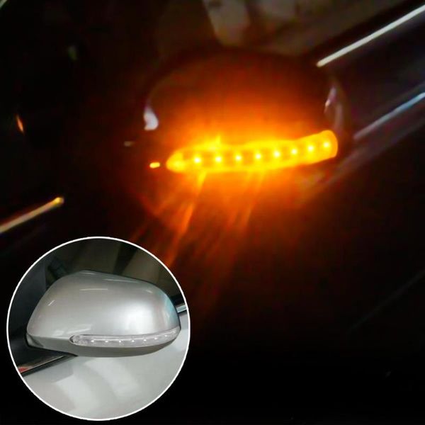 

ultra-thin dynamic blinker turn signal led light 2 pcs amber 18led 12v car rear view mirror side turn signal indicator lamp