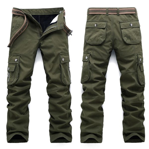 

2021 new outdoor trouser tactical men fashion pure cotton work pants straight fit spring autumn 7ud3, Black