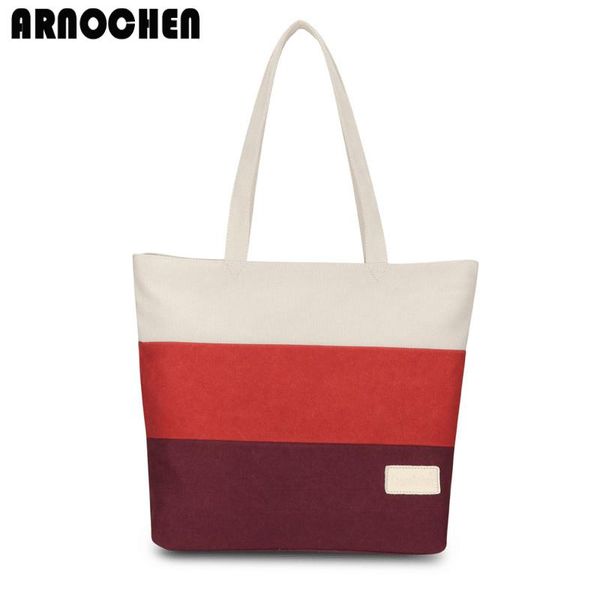 

casual summer canvas big tote bag shoulder bags for women 2020 panelled beach bag ladies shopping handbags bolsa feminina wyq126