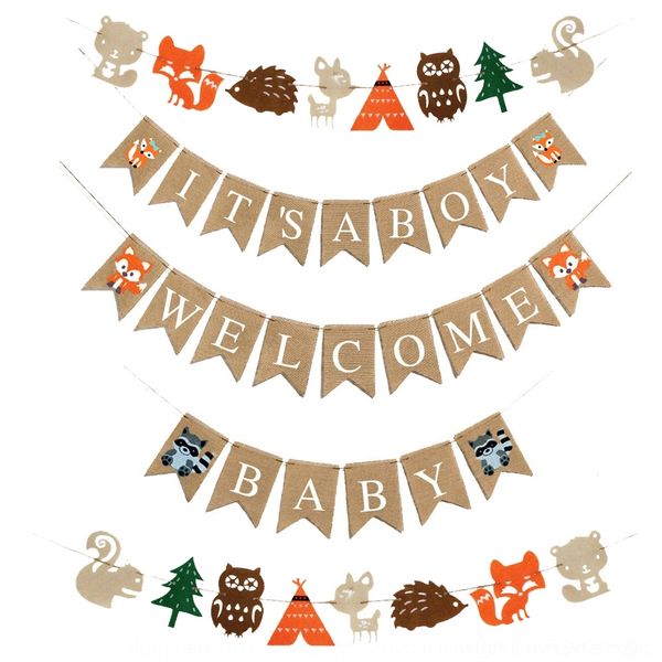 

qnzcn welcome pull pull baby baby jungle animal flag pulling cake cake dovetail flag decoration party pulling card p6wyz