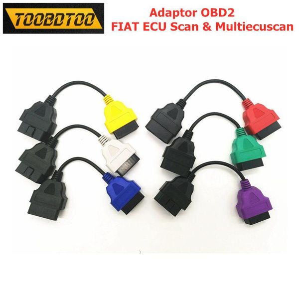 

price obd2 connector cable for ecu scan and multiecuscan 6 colors single wire cable for ecu 6 adapters