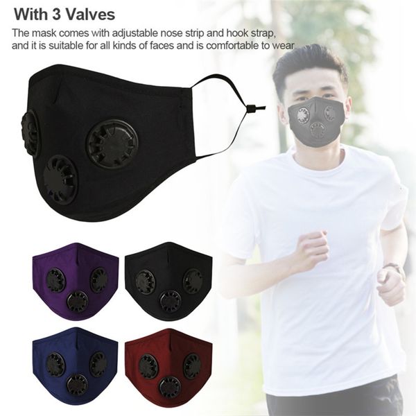 

factoryz5qcdust-proof reusable fashion breathing valve face anti-fog mask protective mask outdoor sports ridin
