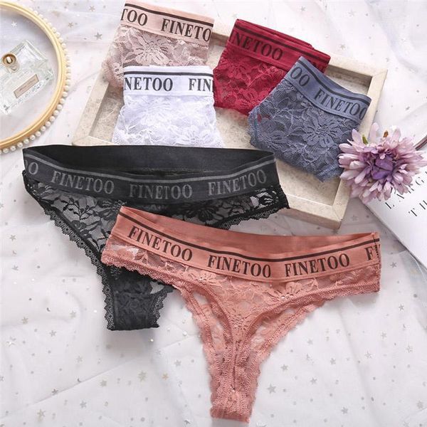

women's panties women lace g-string perspective underwear floral underpants solid color briefs letter female panties1, Black;pink