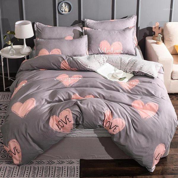 

bedding sets printing princess love set 3/4pcs duvet cover 1 quilt cover+1 flat sheet +1/2pillowcases twin full  king1