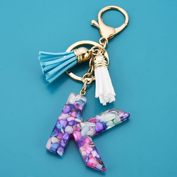 

1pcs alloy leather tassel key chain diy garments craft decorative accessories woman phone bag 26 letter tassels fringe pendants h bbytfw