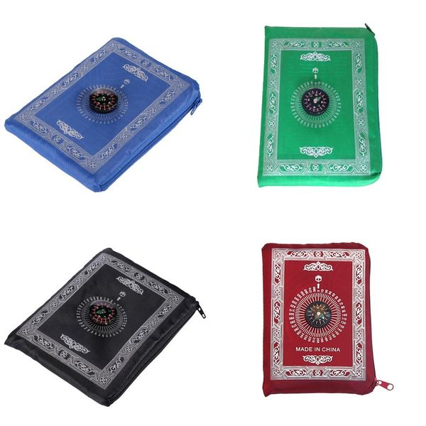 

islamic prayer rug portable braided mat portable zipper compass blankets travel pocket rugs muslim prayer rugs muslim worship b 144 k2l