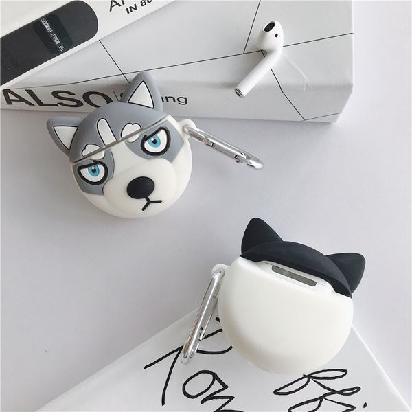 

fashion airpods 1/2 case cute dog suitable for airpods pro3 generation headset silicone protective cover creative personality anti-fall case
