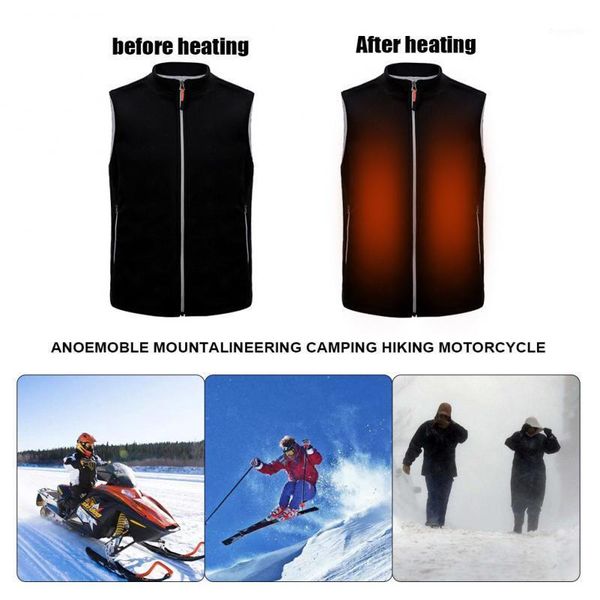 

2020 heating vest washable usb charging heating warm vest intelligent temperature control fishing skiing coat jacket1, Gray;blue