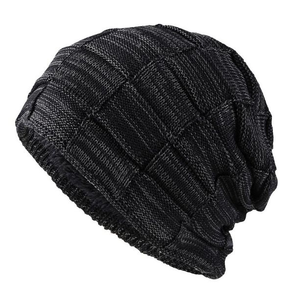 

neck warmer вязаная шапка шарф set мужская зима теплая вязания fluff внутри beanie череп шапки hat открытый негабаритные шапочки z1129