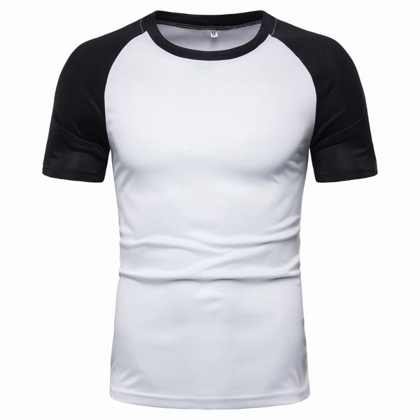

goods in great demandsummer white funny print tshirt men plus size 2019 new men's casual five colors raglan sleeve t-shirt, White;black