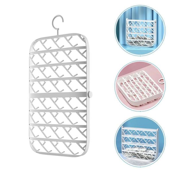 

storage boxes & bins 1pc drying clip outdoor windproof socks rack folding household clip(white)