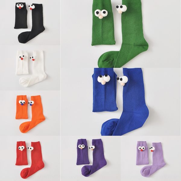 

the same sound sesame street stereo eye socks silk silk stockings lovely tiktok new cotton tube socks women stockings ei4pm, Black