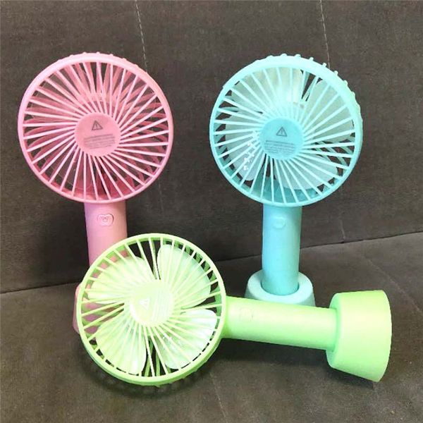 

handheld personal mini fan usb rechargeable portable fan cooler with strap adjustable 3 speed for office outdoor travel