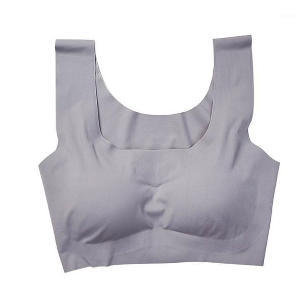 

women sports bra yoga smooth soft skin-friendly running breathable seamless wide strap solid non wired removable pad1, Red;black