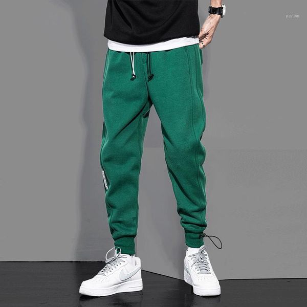 

fashion streetwear men jeans loose fit knitted casual harem pants youth hip hop joggers wide leg sweatpants hombre1, Blue