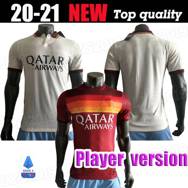 

s-xxl player version rome 2020 2021 home soccer jerseys nainggolan totti dzeko perotti de rossi pastore custom football shirts, Black;yellow