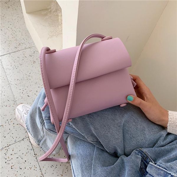 

shoulder bags solid color small pu leather crossbody for women 2021 elegant handbags female travel totes and purses
