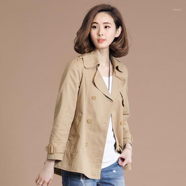 

trench coat for women plus size spring autumn women's windbreaker korean coats female 5xl sobretudo feminino kj23601, Tan;black
