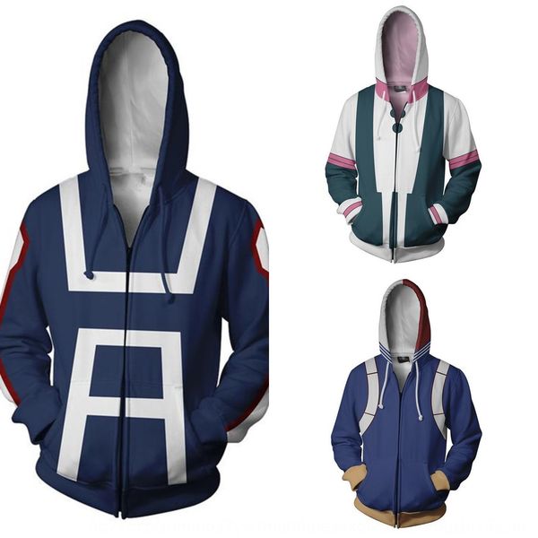 

day animation my herocosplay3d anime peripheral with cap long sleeve day animation my herocosplay3d sweater anime peripheral with cap sweat, Black