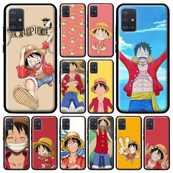 

one piece обезьяна d luffy чехол для samsung galaxy a51 a71 m51 m40 a31 a41 a91 a21s m30s m31 soft bolso mobile коке капа