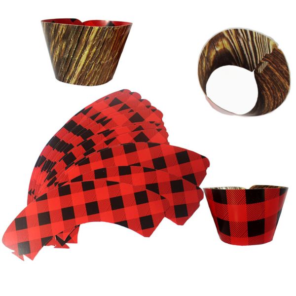 

cake decorate black red trellis creative cakes paper cup party ornament camping baking card insertion factory direct 4 1gh p1