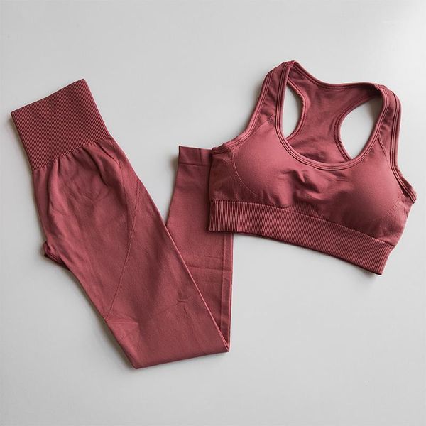 

2pcs/set women yoga suit high stretchy workout sport set padded sports bra+high waist yoga legging gym set complete 12 colors1, White;red