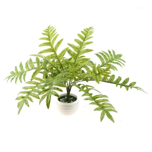 

green artificial fern plants plastic tropical palm tree leaves branch home garden decoration pgraphy wedding decor leaves1