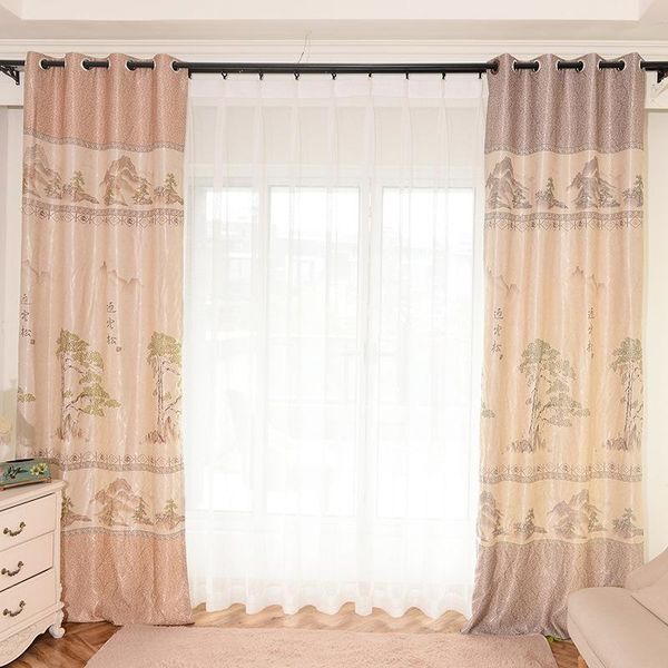 

chinese creative jacquard full shading curtains for living dining room bedroom.